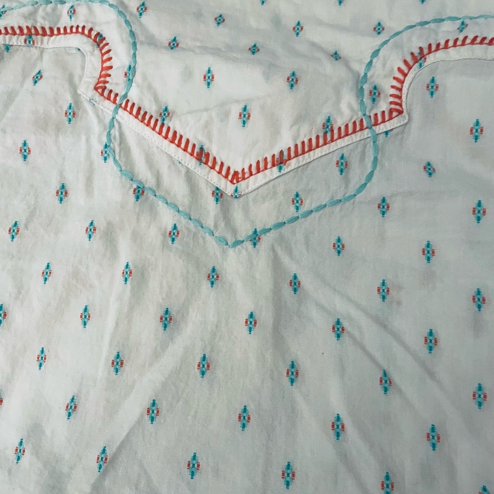 Ariat Button Down w/ 🤩 Teal Accents - Picture 3 of 4